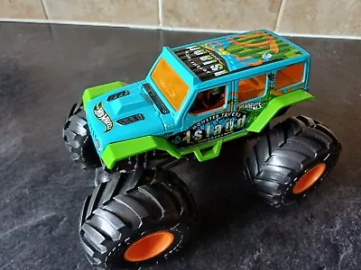 Buy Oversized Hot Wheels Monster Truck Island Tours Jeep 1:24 Diecast Toy Mattel • 7.99£