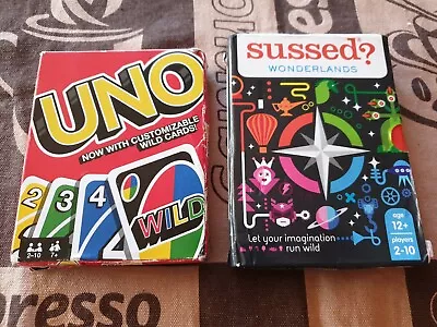 Buy 1 X UNO Card Game - 42003 + 1 X SUSSED Wonderlands Card Game  • 22.98£