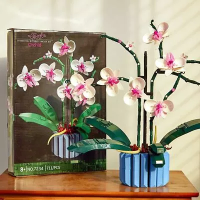 Buy New 10311 Icons Orchid Artificial Plant Building Set With Flowers Home DIY Décor • 18.47£