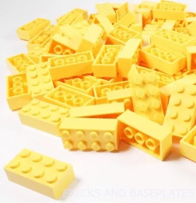 Buy LEGO BRICKS 50 X YELLOW 2x4 Pin -From Brand New Sets Sent In A Clear Sealed Bag • 14.99£
