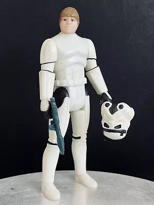 Buy Vintage Star Wars Figure Luke Skywalker Storm Trooper Last 17 Helmet Blaster • 94.99£