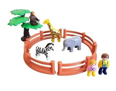 Buy 123 PLAYMOBIL 6742 The Zoo Giraffe Elephant Monkey Zebra Characters Etc -... • 12.23£