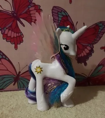 Buy  My Little Pony  G4 Alicorn Princess Celestia With Tinsel Hair & Glitter Horn • 5£