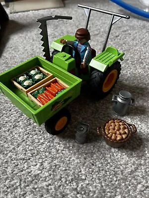 Buy Playmobil 3074 Farm Harvestor Tractor, Grass Cutter. Vintage • 10£