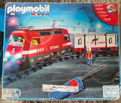Buy Boxed Complete Playmobil RC Freight Train Set 4010 Used G Gauge VGC (2005) • 100£