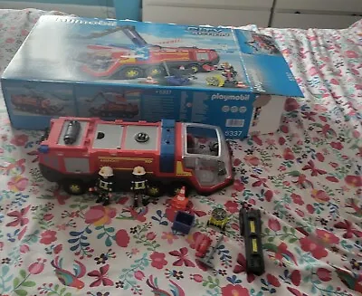 Buy Playmobil City Action Fire Engine Fireman Set Boxed Lights Sound 5337 • 16£