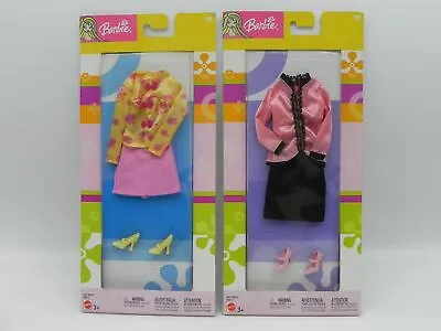Buy 2003 Barbie Fashion Avenue HIP Lot Of 2 Dresses Shoes B8272 C6870 C6872 Mattel NRFB • 51.41£