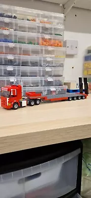 Buy Lego City 6 Wheel Truck  And Low Loader Trailer+loading Ramps (Red) L@@k • 24.99£