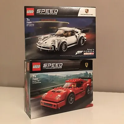 Buy LEGO Speed Champions 75895 1974 Porsche & 75890 Ferrari F40 -New Sealed • 58.98£
