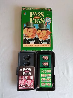 Buy Vintage - 1984 - Pass The Pigs Board Dice Game MB HASBRO Retro - Green Box • 29.99£