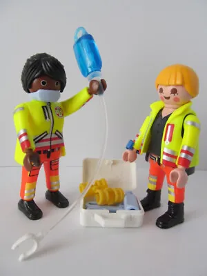 Buy Playmobil Hospital/Ambulance/Rescue Figures: 2 Lady Paramedics & Kit NEW • 8.29£