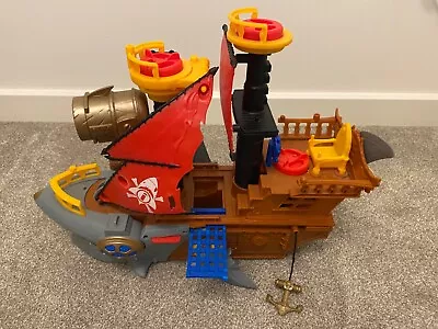 Buy Fisher-Price Imaginext Shark Bite Pirate Ship, Playset With Pirate Figures And A • 15£