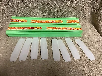 Buy New Hot Wheels Flame Green 12 Inch Track With 8 White Connectors • 14.17£