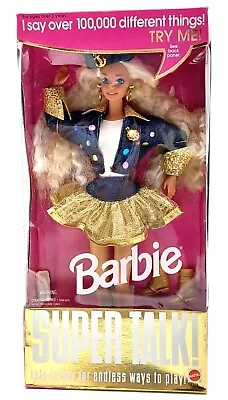 Buy 1995 Super Talk Barbie Doll / English Narrator / Mattel 14308, NrfB • 82.42£