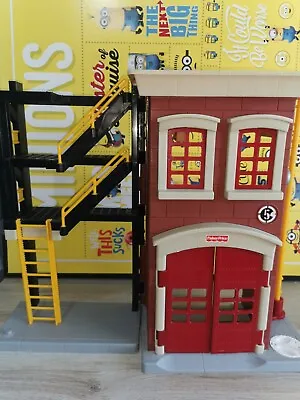 Buy Fisher Price  Imaginex Fire Station Playset Building Toy Mattel Play House  • 8.99£