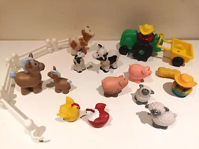 Buy Vintage Fisher Price 1995 Little People Farm Animals Tractor • 15£