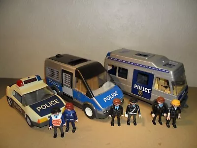 Buy PLAYMOBIL POLICE SET (Car,Vans,Figures,Mini Bus,trucks For Station) • 9.99£