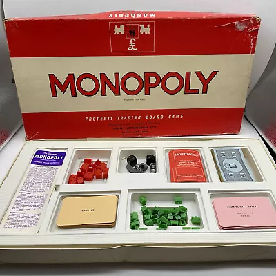 Buy Vintage Classic Monopoly Board Game 1972 Waddingtons Big Red Box Property  Trade • 19.92£