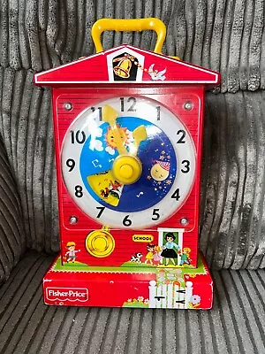 Buy Fisher Price Toy - Music Box Teaching Clock Time Musical Learning Vintage Toy • 15.99£