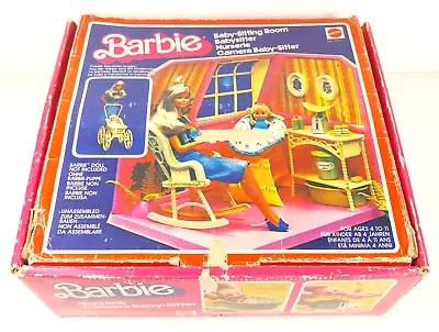 Buy 1977 Mattel Baby Sitting Room Barbie Nurseries Incomplete In Box • 19.52£