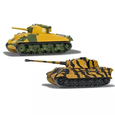 Buy Corgi WT91302 World Of Tanks Sherman Vs King Tiger 'Fit The Box' Diecast Models • 19.95£