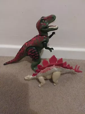Buy Playmobil Figures Dinosaur T Rex Stegosaurus Bundle • 5£