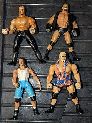 Buy WCW WWE WWF Grip N Flip Buff Bagwell Goldberg Kidman Sting Figure Bundle  • 5£
