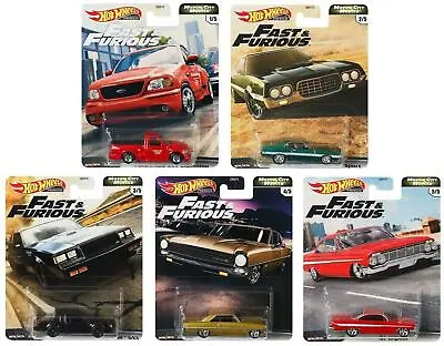 Buy Hot Wheels Premium Fast & Furious Motor City Muscle Set Of 5 Vehicles GBW75 • 19.99£