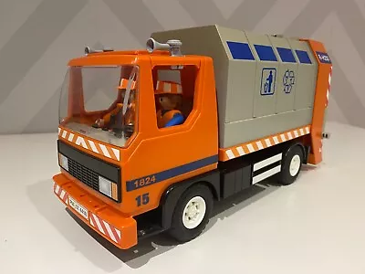 Buy Playmobil 4418 Refuse Lorry With Figures And Bins - Very Good Condition • 18£