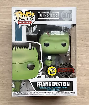 Buy Funko Pop Universal Monsters Frankenstein With Flower GITD #607 + Free Protector • 14.99£