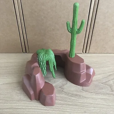 Buy Playmobil Red Rock Base Cactus & Foliage, Western Safari Zoo Landscape Spares 09 • 6.50£