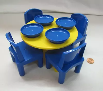 Buy Lego Duplo KITCHEN DINING TABLE W/ BLUE PLATES For EDUCATION LARGE 6  DOLL 2003 • 26.87£