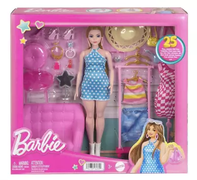 Buy Barbie Doll And Fashion Set Clothes With Closet Accessories Toy New With Box • 46.10£