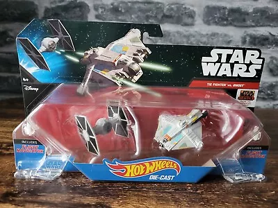 Buy Hot Wheels Star Wars Starship Ghost And TIE Fighter Vehicle Toy & Display Stand • 5.99£