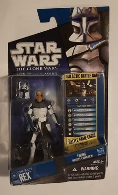 Buy Star Wars Captain Rex Cw01 Clone Wars Trooper Action Figure + Battle Game New • 25.49£