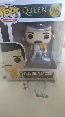 Buy Funko QUEEN Freddie Mercury POP #96 Vinyl Figure Wembley In Pop Protector  • 16.35£