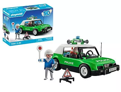 Buy Playmobil 71591 Classic Police Car Anniversary Set, Exciting Rides With The Icon • 32.42£