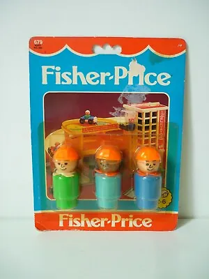 Buy Vintage Fisher Price FP 679 Little People Garage Squad Figures Variant 1 [NEW] • 60.53£