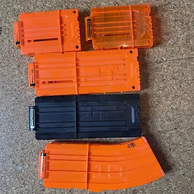 Buy 5 Clip On Nerf Magizines And Bag Of Ammo • 2.50£