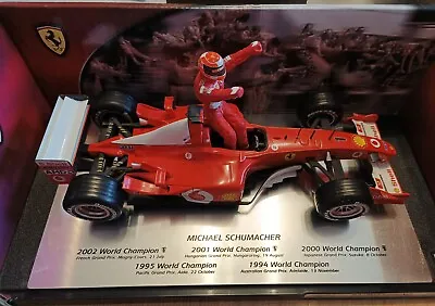 Buy 1/18 F1 Michael Schumacher 5 Time World Champion F2002 Hotwheels • 74.99£