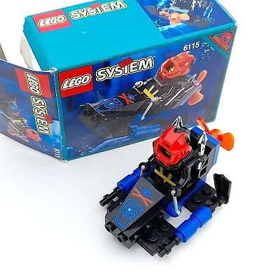 Buy LEGO Vintage Aquanauts 6115 Shark Scout 100% Complete W Box • 9.95£
