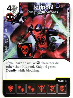 Buy Deadpool ~ KIDPOOL Dual  Light Swords  #98 Rare Dice Masters Card & Die • 1.88£