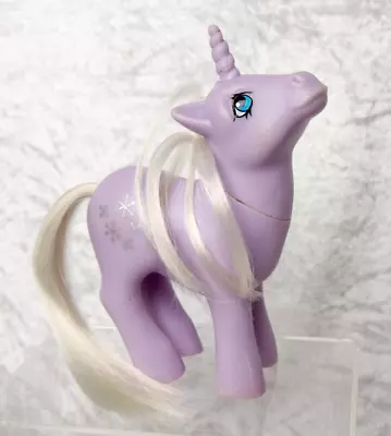 Buy My Little Pony G1 Powder ITALY Purple Unicorn Snowflake Original Vintage 1984 • 39.99£