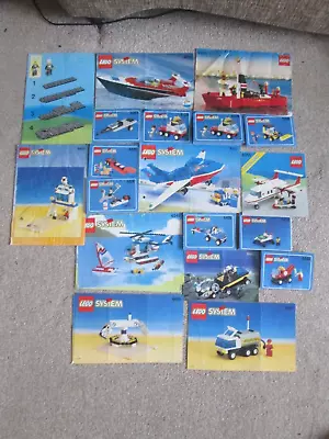 Buy Bundle Of 15 Lego System Instructions For Transport Sets-boats-lorries-cars Etc • 2.99£