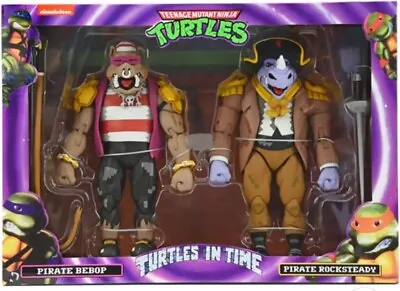 Buy NECA TMNT: Turtles In Time 7  Action Figure 2- Pack - Pirate Rocksteady Bebop • 39.99£