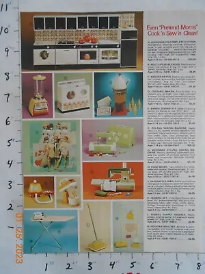 Buy 1973 Barbie Sewing Kit Play Toy Ad Sewing Iron Sweeper Kitchen Cookware Pots Pan • 8.52£