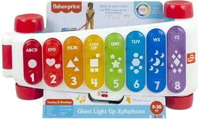 Buy Fisher Price Giant Light Up Xylophone, Pretend Musical Instrument Pull Toy • 60.47£