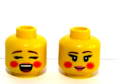 Buy Lego Head For Female Girl Minifigure Carol Singer Blush Cheeks Choir Advent Xmas • 1.90£