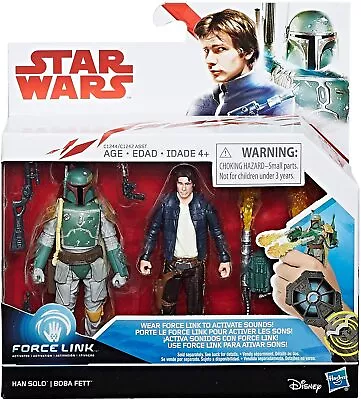Buy Figurines Star Wars Han Solo And Boba Force Link - Hasbro Disney - New - Rare • 54.74£