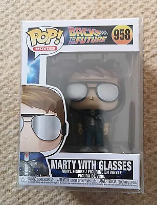 Buy Funko Pop! Back To The Future Marty With Glasses #958 NEW WITH PROTECTOR • 13£